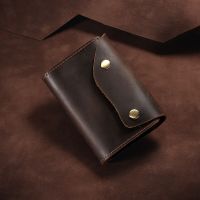 Retro Leather Credit Business Mini Card Wallet  Convenient Man  Smart Wallet Business Card Holder Cash Wallet Card Case Card Holders