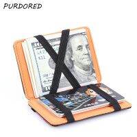 【LZ】 PURDORED 1 Pc Magic  RFID Card Holder PU Leather Men Credit Card Holder Business ID Card Wallet Case To Protect Cards Tarjetero