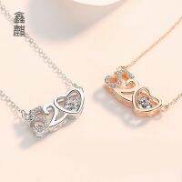 [COD] The new diamond-encrusted I love you beating clavicle chain as a gift for girlfriend confession pendant