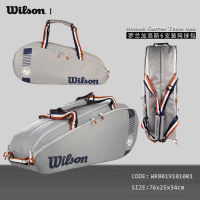 Wilson Tennis Bag for Storing Up to 6 rackets, Badminton Racket Bag Large Waterproof Storage Bag Carry Case Portable Tote Bag