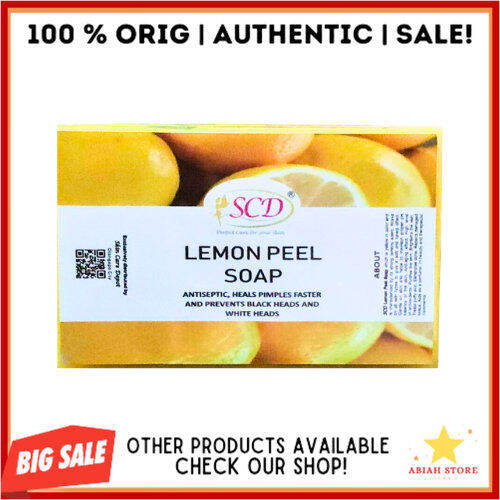 SCD Lemon Peel Soap (Pimples, Blackheads, Whiteheads) Yellow Soap 135g ...