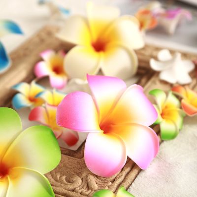 【CC】 10PCs Foam Aritificial Flowers Heads Fake Hawaiian Beach Wedding Decoration Gifts Accessories