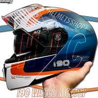 HJC i90 WASCO MC27SF [ ยกคาง ] [ แว่น 2 ชั้น ] [ นวมถอดซักได้ ] [ มีช่องเว้า ] [ กิ๊ฟล็อค ]