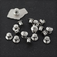 10ชิ้นแพ็คความปลอดภัยเข็มกลัดล็อคล็อค Clasp โลหะ Pins กลับปุ่มหัวเข็มขัด Bulk Pin Keepers เข็มกลัดฐานเครื่องประดับ Accessories