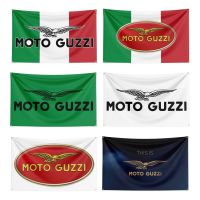 ธง Moto Guzzi พิมพ์ลายดิจิทัลผ้าโพลีเอสเตอร์รถจักรยานยนต์3X5ฟุตอิตาลี