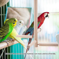 Birds Perches 4 Layer Rotating Ladder Wood Branch Stand Holder Rest Platform for Parrot Parakeet Bird Pets Climbing Standing Toy