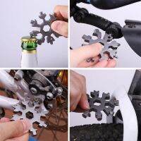 18-in-1 NEW Card Type Snowflake multifunction tool combination Portable Snowflake Tool With key ring Allen wrench Home car tools