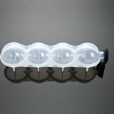 💖【Lowest price】MH 4 cavity Bar Sphere ICE CUBE แม่พิมพ์แม่พิมพ์ Ball FREEZER Maker ถาดวิสกี้ DIY