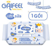 Túi 80 khăn giấy ướt GAIFEEL khăn ướt Khăn lau mùi sữa không mùi chất