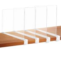 4pcs Closets Shelf Dividers - Clear Shelf Separators - Acrylic Shelf Dividers For Shelves - Organizer For Clothes - Purse Separa