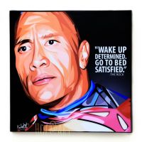 Dwayne Johnson The Rock  เดอะร็อค นักมวยปล้ำ นักแสดง รูปภาพ​ติดผนัง pop art พร้อมกรอบและที่แขวน กรอบรูป แต่งบ้าน ของขวัญ ของสะสม