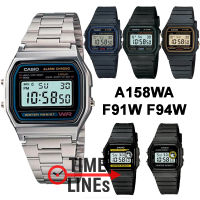 CASIO ของแท้ 100% นาฬิกาผู้ชาย รุ่น F91W F94WA A158WA-1DF ยอดนิยม อืดสุด ทนสุด คลาสสิก พร้อมใบรับประกัน 1 ปี A158 F91 F94 F91W-1 F91W-3 F91WG-9 F94WA-8 F94WA-9