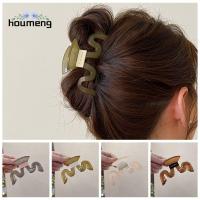 HOUMENG Wave M Claw Clip โปร่งใสตัวอักษรอารมณ์สาวสไตล์เกาหลี