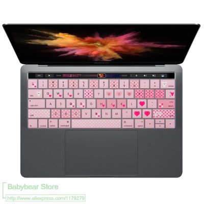 For Mac Macbook Pro 13 15 13.3 15.6 Touch Bar A1706 A1707 A1989 A1990 2018 US English Keyboard Cover Protector skin Cover Basic Keyboards