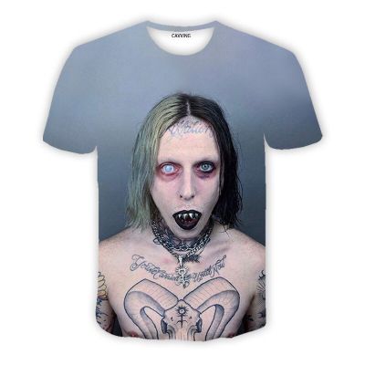 CAVVING 3D พิมพ์ Ghostemane Casual เสื้อยืด Hip Hop T เสื้อ Harajuku สไตล์เสื้อผ้าสำหรับผู้ชาย/ผู้หญิง T02