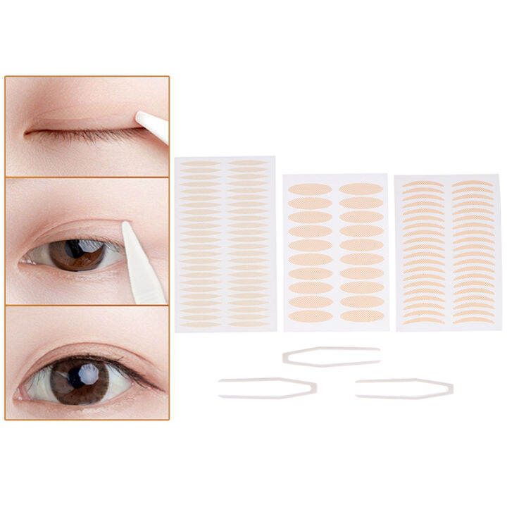 lowest-price-mh-200pcs-invisible-lace-mesh-double-eyelid-lift-strip-เทปกาว-sticke-แหนบ