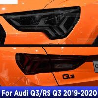 2ชิ้นสำหรับ RSQ3รถ Audi Q3 F3 8U 2019-2020ผ้าคลุมรถสติกเกอร์ฟิล์มป้องกันไฟหน้าอุปกรณ์เสริมซ่อมรถยนต์