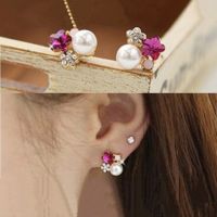 【DT】hot！ New fashion Plum Stud Earrings girl Accessories  wholesale