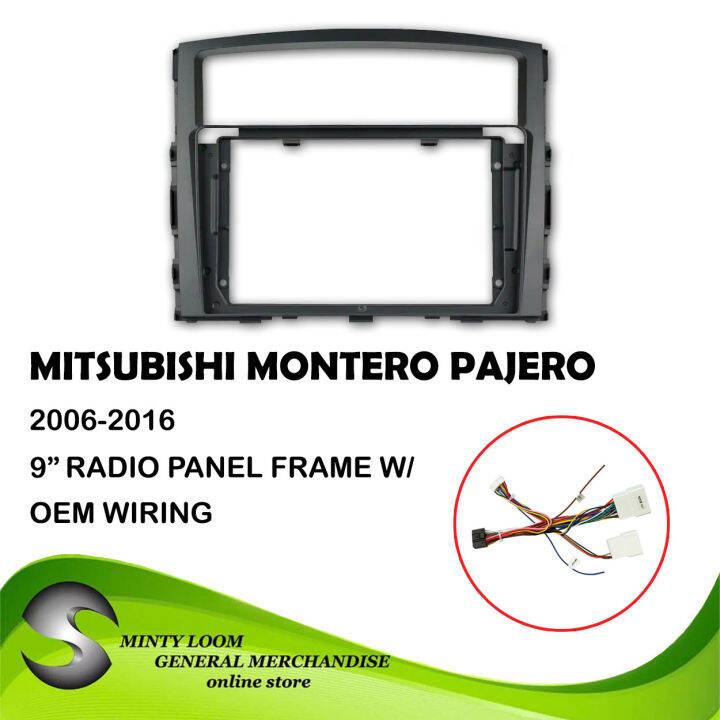 9 inch Car Dash Mounting Kits Stereo Panel For Mitsubishi Montero