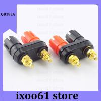 ixoo61 store Banana Plug Speaker Gold Plating POST Terminal Connector Banana Socket Dual Female Banana Plug for Speaker Amplifier