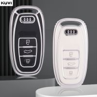 [Accessory part]โครงเปลือกนอกเคส Kunci Remote Mobil TPU สำหรับ Audi A1 A3 8V A4 B8 B9 A5 A6 C7 A7 A8 Q3 Q7 S4 S6 S7 S8อุปกรณ์ตัวยึด TT