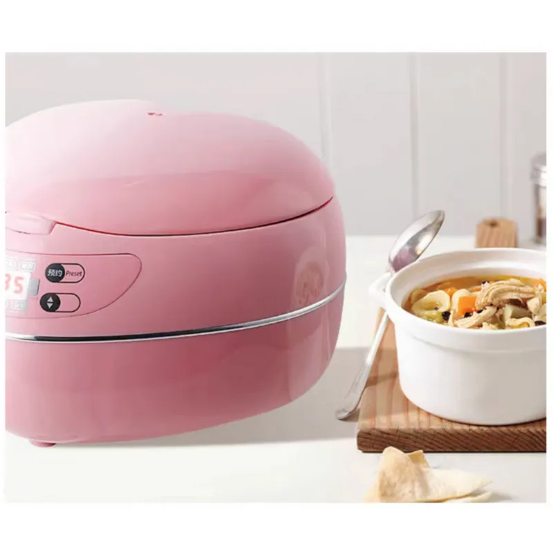 Peach Shaped Electric Rice Cooker Intelligent Mini Electric Rice Cooker  Household 1-2-3-4 People Kitchen Appliances Cooking