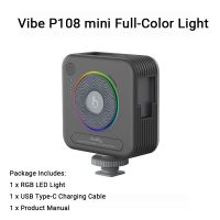 P108ขนาดเล็ก RGB แฟลชวิดีโอ LED แบบพกพากล้องไฟ360 ° ชุดไฟถ่ายภาพสีเต็มสำหรับ Sony Youtube Vlog-4055