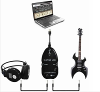 Easy Plug And Play Guitar Link ไปยังสายเชื่อมต่อ USB สำหรับพีซีและการบันทึกวิดีโอ