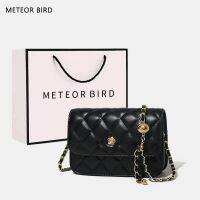 Meteor BIRD กระเป๋าสะพายไหล่ อเนกประสงค์ ขนาดเล็ก แต่งสายโซ่คล้อง สไตล์ฝรั่งเศส สําหรับผู้หญิง wh