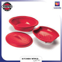 Norpro 180R Silicone Steamer with Insert - Red