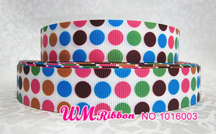 q-amp-n-ribbon-7-8inch-22mm-colorful-dot-designs-on-grosgrain-ribbon-or-printed-grosgrain-ribbon-50yds-roll