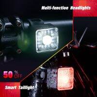 ▨ Bicycle Lamp Multi-function Bike Headlight Smart Taillight Intelligent Brake Sensing Riding Safety Warning IPX66 Waterproof