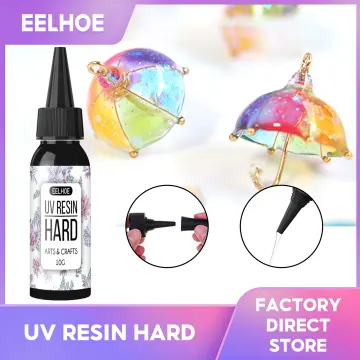 UV Resin and UV Lamp Kit DIY Fast Curing UV Clear Hard Resin for