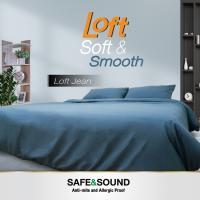 ผ้าปูที่นอน 5 ฟุต สีพื้น Loft Style นุ่มละมุน SAFE&amp;SOUND