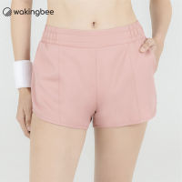 Wakingbee Swell Shorts (Pink) กางเกงขาสั้น ออกกำลังกาย วิ่ง ทรงสวย มีกระเป๋า ผ้าเบา แห้งเร็ว ใส่สบาย