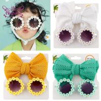 【YF】◇◈  Nishine New Baby Sunglasses Headband Set Cartoon Bow Kids Headwear Glasses Photography Props