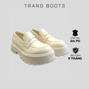 Giày Lười Loafers Bershka Đế Bánh Mì Không Khóa Dây Buộc