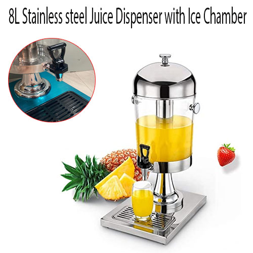 8L Stainless Steel Single Bowl Juice Dispenser With Ice Chamber Lazada PH