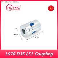 L-type Two-jaw coupling L070 D35 L51 Bore 10/12/14/15/16/17/18mm for Servo motor