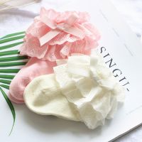 ♘❒  Autumn Baby Socks Cute Lace Flower Bows Newborn Princess Baby Girl Socks Soft Cotton Ruffle Infant Toddler Short Socks