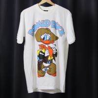 เสื้อยืด donald duck สีขาว วินเทจสีเฟด งานใหม่ M L XL