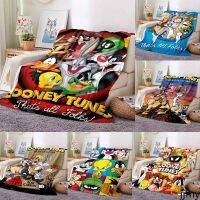 Taz Mania Bugs Bunny Flannel ผ้าห่มเด็กและผู้ใหญ่ของขวัญการ์ตูน Plush Bed โซฟาอุปกรณ์ต่อพ่วง Gift