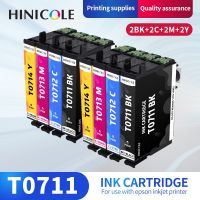 หมึกที่รองรับ53 HINICOLE T0711กับ T0714สำหรับ Epson Office B40W BX300F สไตลัส BX310FN D78 D92 DX4000 SX209 DX4450เครื่องพิมพ์ SX115