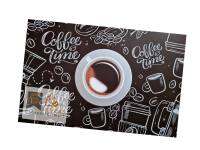 แผ่นรองจาน PVC พิมพ์ลาย Coffee time  Placemats PVC Pad Dinning Table Mat