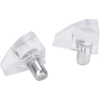 100 Pcs Clear Shelf Support Pegs -5 mm Cabinet Shelf Clips,Shelf Holder Pins Bracket Steel Pin for Cabinet Furniture