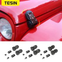 【YF】 TESIN 6Pcs Car Engine Hood Latch Catch With Key Lock for Jeep Wrangler JK 2007-2017 Exterior Locks Accessories