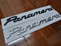 โลโก้ตัวอักษร พานาเมร่า ปอเช่ พอร์ช ขนาด 20 * 2.8 cm Panamera Porsche car logo silver/black for rear trunk