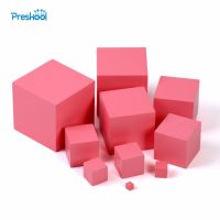 【YF】 Montessori Professional Pink Tower without Stand 1 cm to 10 Early Childhood Education Preschool Kids Toys Brinquedos Juguetes