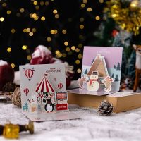 Merry Christmas 3D Pop UP Santa Snowman Christmas Tree Greeting Card with Envelope Friends Family Xmas Gifts Wishes Postcard