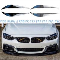 2Pcs ABS Glossy Headlight Eyebrows Eyelid For BMW 4 Series F32 F33 F36 M4 420D 420I 425D 430I 435I 440I 2013-2021 Tuning